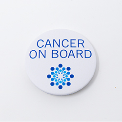 Cancer on board badge & leaflet