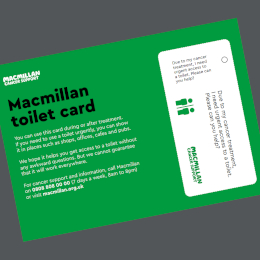 Macmillan toilet card