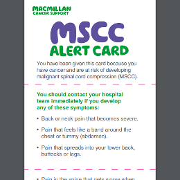 MSCC alert card