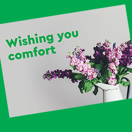 Wishing you confort card