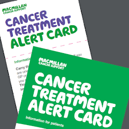 Treatment alert card and leaflet
