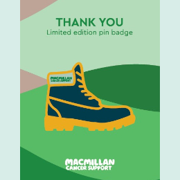 Hiking boot pin badge